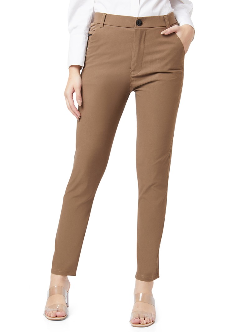 Buy CURVY FIT Off White Bell Bottom Pants for Women – Formal Pants – Office Pants  Girls Pants at Amazon.in